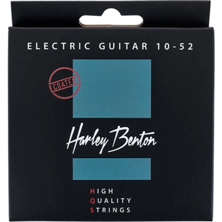 Harley Benton HQS EL 10-52 Coated, E-Gitarrensaiten Satz 010-052 mit Nano-Polymer-Beschichtung für verbesserte Lebensdauer und Korrosionsbeständigkeit