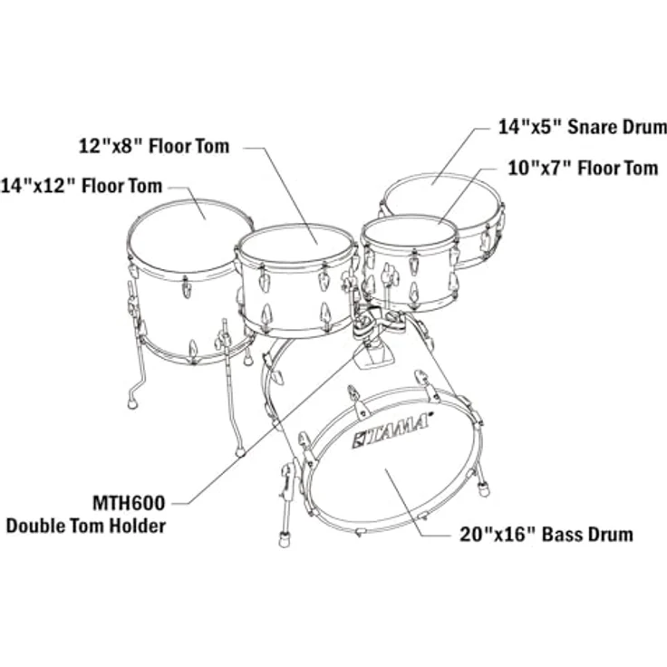 Tama Imperialstar IP50H6W-BRM, 20" Schlagzeugset in Burnt Red Mist mit 5 Teilen, 6-schichtige Pappelholzkessel, inklusive Hardwarepaket und Meinl HCS Messing Beckensatz – Bild 9