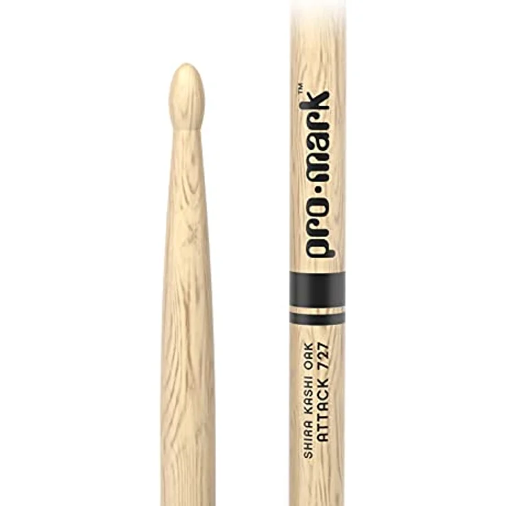 Pro Mark PW727W 727 Classic Attack Oak, Drumsticks aus japanischem Eichenholz mit ovalem Holzkopf, 41,3 cm Länge, 1,35 cm Durchmesser – Bild 2