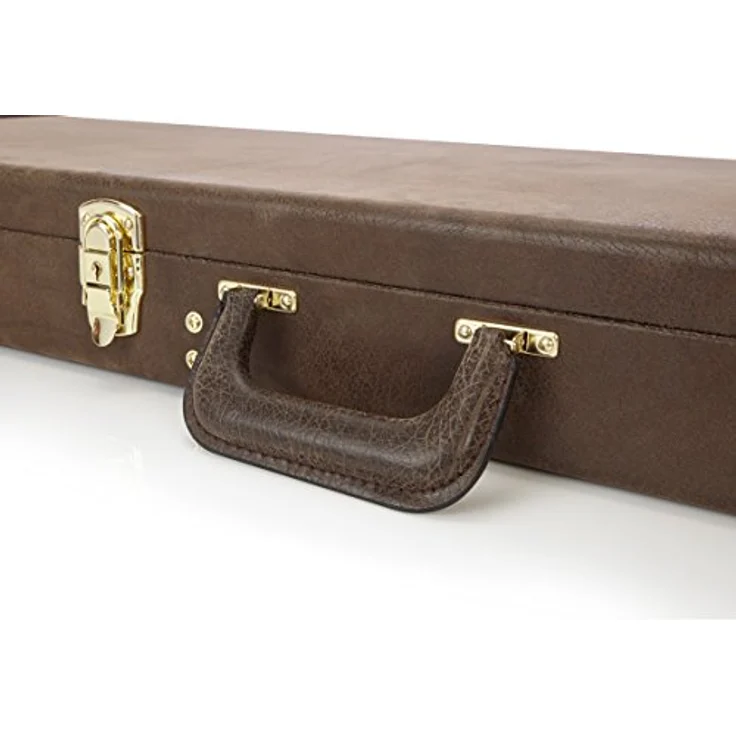 Gator Deluxe Case E-Guitar Vintage, Gitarrenkoffer aus Sperrholz, Distressed leather-like finish in Vintage Braun, Maße 109,7cm x 40,4cm x 11,4cm, Gewicht 5,4 kg – Bild 9