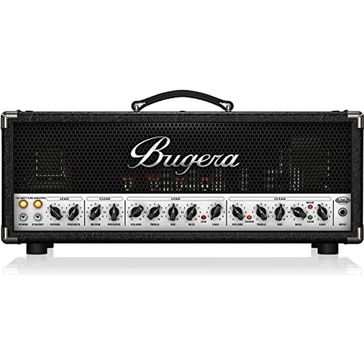 Bugera 6262 Infinium, E-Gitarren-Topteil mit 120 Watt, Vollröhre, 2 Kanäle, integrierter Hall, FX-Loop, inkl. Fußschalter