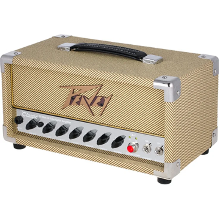 Peavey Classic 20 MH TW, Röhren-Mini-Topteil für E-Gitarre mit 20 Watt, Tweed-Bezug, inkl. 2-Button-Fußschalter