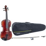 Gewa Ideale Violin Set 4/4 SC CB, vollmassive Violine aus europäischen Tonhölzern, rot-brauner Naturharzlack, inkl. Carbonbogen und Violinetui mit Rucksackriemen