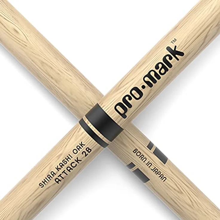 Pro Mark PW2BN 2B Classic Attack Drumsticks aus japanischem Eichenholz mit nylonummanteltem Kopf, 40,64 cm Länge, 1,61 cm Durchmesser – Bild 5