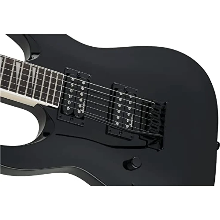 Jackson JS22-L Dinky BLK, Linkshänder E-Gitarre mit Linde Korpus, Ahorn Hals, 24 Jumbo Bünde und 2x Humbucker, schwarz – Bild 5