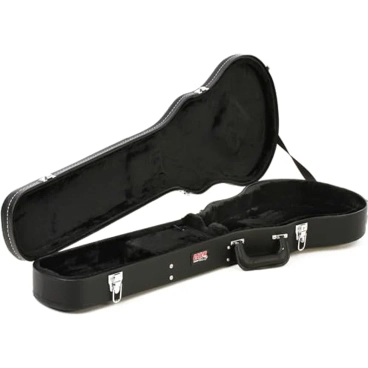 Gator Deluxe Case SC-Style, Gitarrenkoffer aus Sperrholz mit Plüschfutter, Schwarz – Bild 1