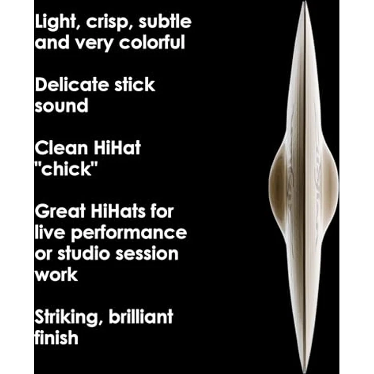 Zildjian A Custom Series 14" Hi-Hat Becken, mitteldünn, Brilliant Finish mit 80/20 Kupferzinnverhältnis, leicht und knackig – Bild 4