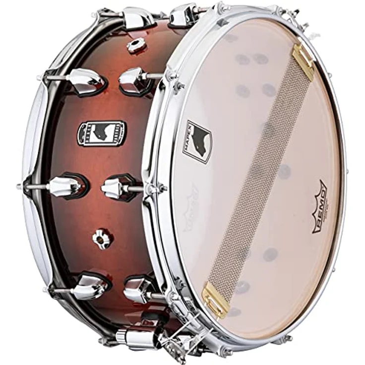 Mapex 14"x07" Solidus Snare, Black Panther Serie, 11-lagiger Ahornholzkessel in Red Black Burst, Cylinder Drive Snareabhebung, chrom Hardware – Bild 2
