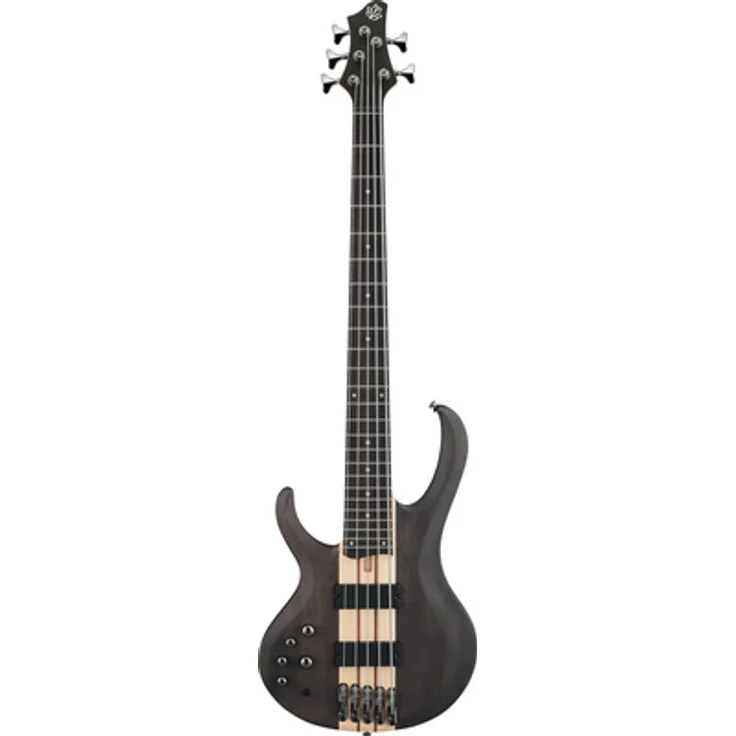 Ibanez BTB605L-TGF, Linkshänder 5-saitiger E-Bass mit Okoumé Korpus und Transparent Gray Flat Finish