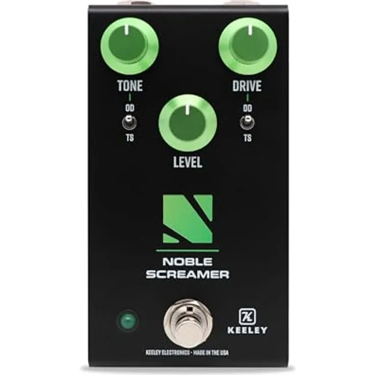 Keeley Noble Screamer Overdrive, 4-in-1 Overdrive-Pedal mit True Bypass und Tone Control, Aluminiumgehäuse