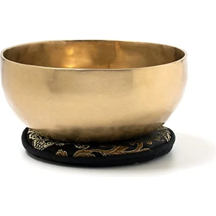 Klangschalen-Center Tibetische Klangschale, handgeschmiedet, 300 g, Ø 11 cm, inkl. Klöppel/Pad, Fair Trade aus Nepal – Bild 2