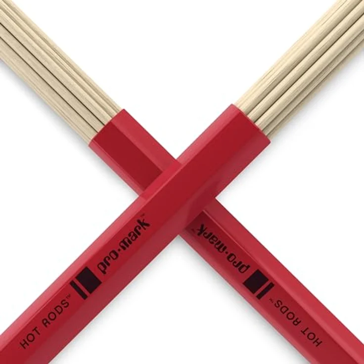 ProMark H-RODS Hot Rods, Drumsticks aus Birkenstäben mit roter Kunststoffumhüllung für feinen Klang, 40,6 cm lang – Bild 4