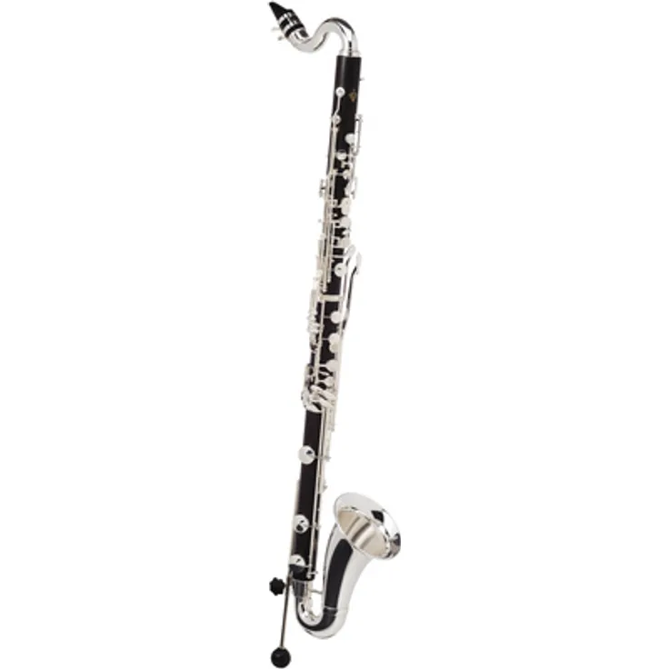 Buffet Crampon Student Bb-Bass Clarinet, Boehm-System, Korpus aus Grenadillholz, versilberte Mechanik, inkl. Mundstück und Koffer