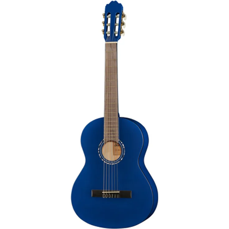 Startone CG-851 3/4 Blue, Konzertgitarre mit Linde Korpus, Nato Hals und Jatoba Griffbrett, Satin Finish Blau, Mensur 580mm