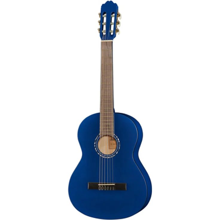 Startone CG-851 3/4 Blue, Konzertgitarre mit Linde Korpus, Nato Hals und Jatoba Griffbrett, Satin Finish Blau, Mensur 580mm