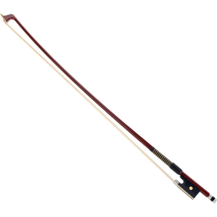 P&H Violin Bow Fiberglass 1/4 BR, Geigenbogen aus Fiberglas mit echtem Rosshaarbezug, braun