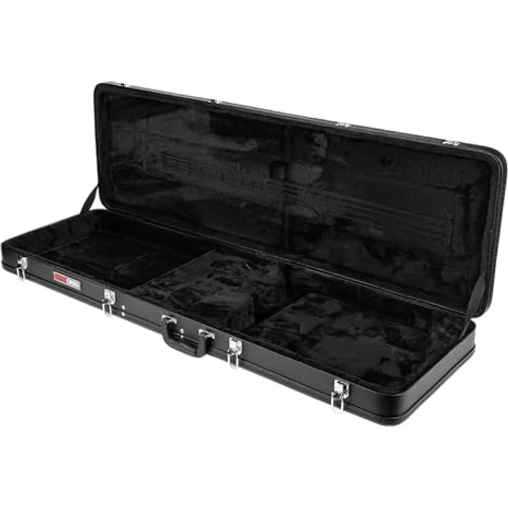 Gator GWE-TBird-Bass, Gitarrenkoffer für Thunderbird E-Bass, Abschließbar, schwarzer Tolex, schwarzes Plüsch-Innenfutter, ergonomischer Tragegriff – Bild 12