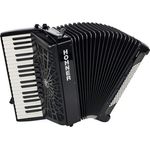 Hohner Bravo III 96 Silent Key, Piano-Akkordeon mit 96 Bässen, 37 Tasten, schwarz