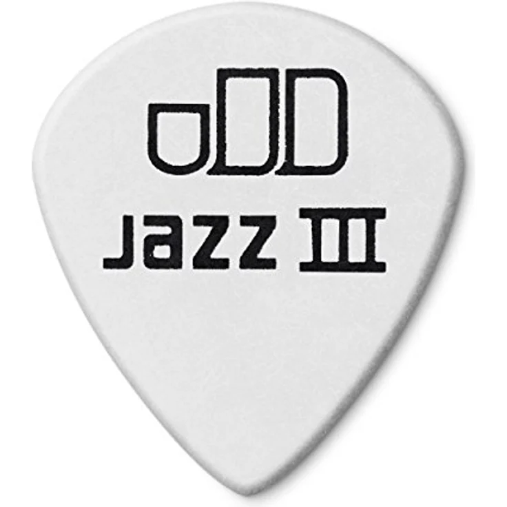 Jim Dunlop Tortex White Jazz III Plektrum 1,35mm, 12 Stück mit klarer Klangdefinition und aggressivem Angriff – Bild 2