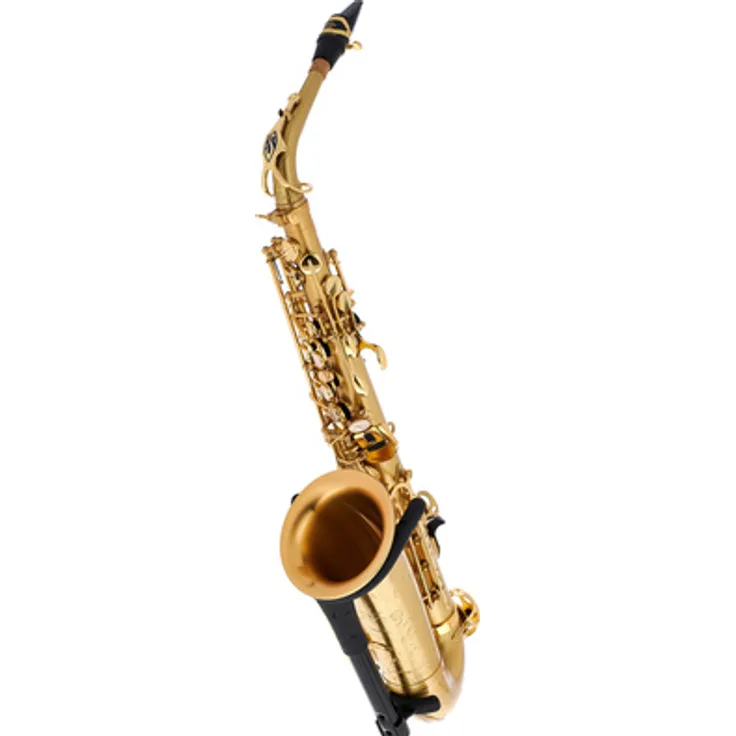 Selmer SE-A2M Matt SA80 II Altsaxophon, Korpus matt gebürstet, Goldlack Klappen, hoch Fis-Klappe, inkl. S80 C* Mundstück und Light Etui