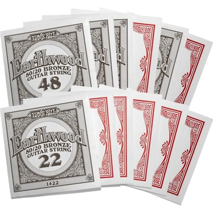 Ernie Ball Earthwood Custom Light 12-Saiter Akustik-Gitarrensaiten, 80/20-Bronze, Stärke 10–48, wetterfest verpackt – Bild 3