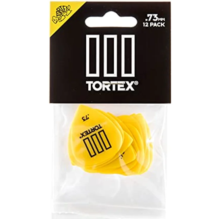 Jim Dunlop Dunlop Tortex T3 Gitarrenplektrum, 12 Stück .73 mm mit scharfer Spitze und Jazz III Präzision – Bild 4