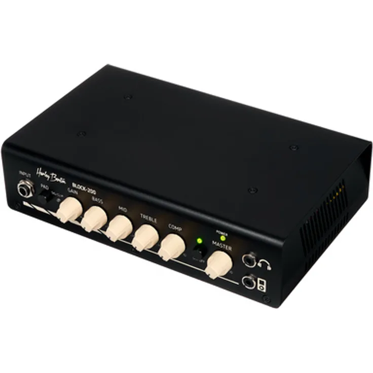 Harley Benton BLOCK-200, leichter E-Bass-Verstärker mit 200W RMS, 4-Band-Equalizer und DI-Ausgang