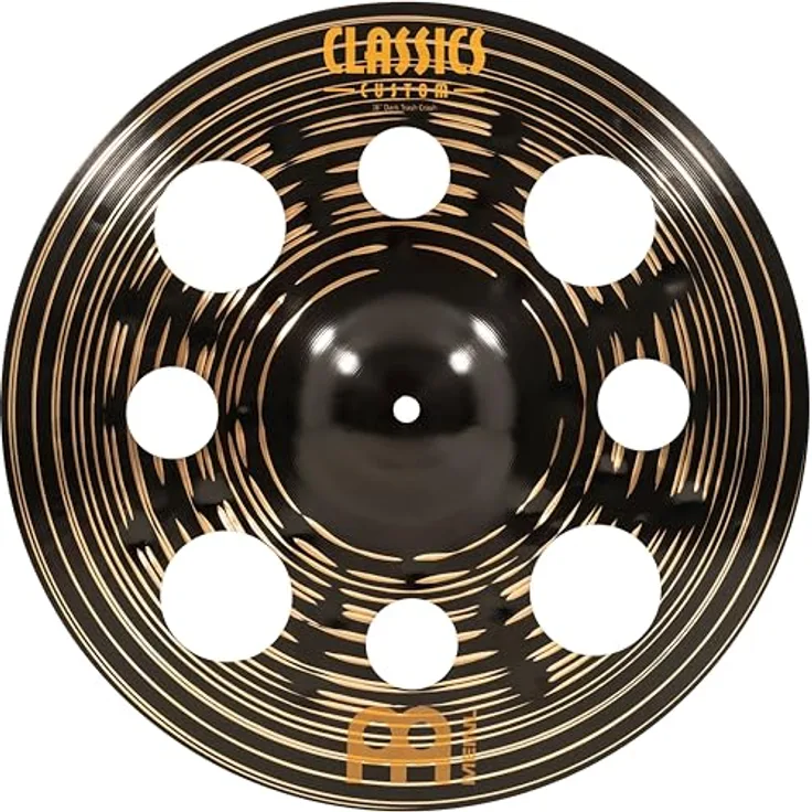 Meinl Cymbals Classics Custom Dark Trash Crash, 16 Zoll (40,64 cm), B12 Bronze, dunkles Finish, explosiver Klang für laute Musikstile