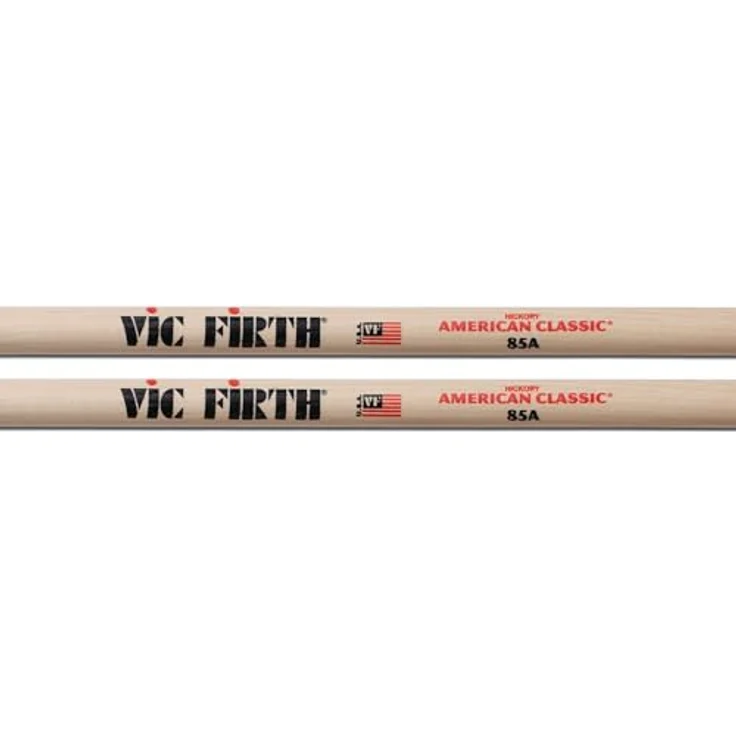 Vic Firth 85A American Classic Hickory, Drumsticks aus Hickory, Holz Kopf, Zwischengrösse zwischen 8D und 5A, ideal für Jazz und Fusion, 406mm Länge, 14,0mm Durchmesser – Bild 4