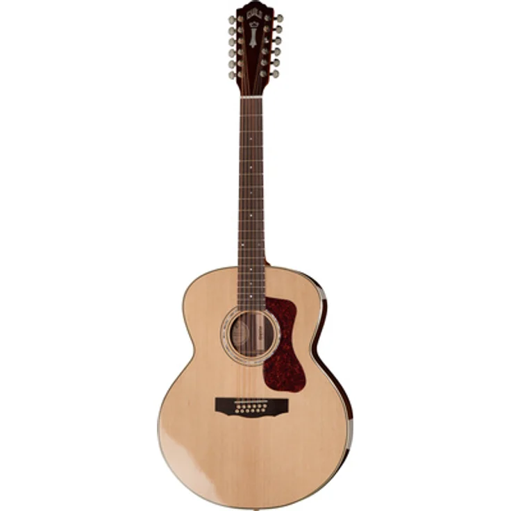 Guild F-1512 Nat Westerly, 12-saitige Westerngitarre im Jumbo-Shape, massive Fichtendecke, massive Palisanderboden und -zargen, Mahagoni-Hals, Hochglanz-Finish inkl. Gig Bag
