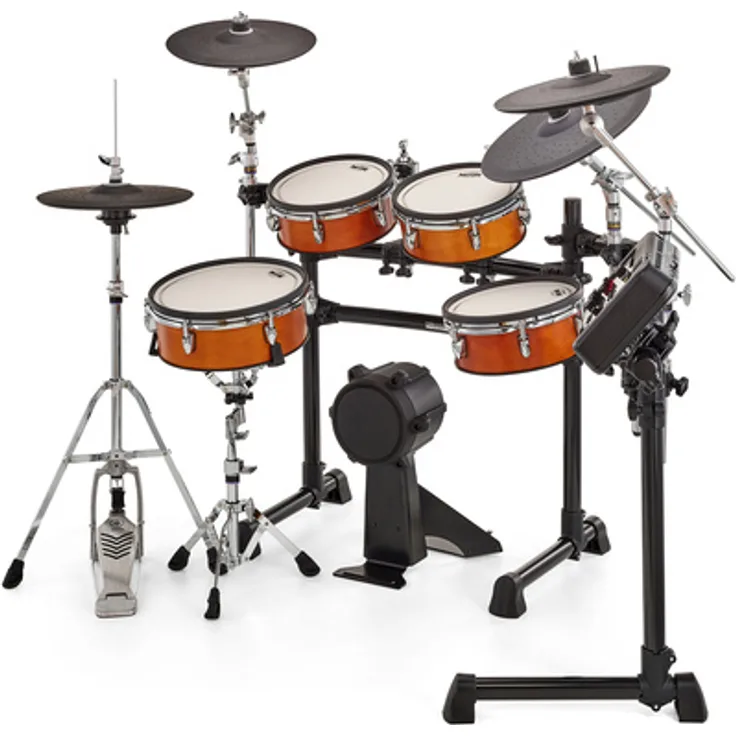Yamaha DTX8K-X Real Wood, E-Drum Set mit DTX-PRO Modul, 12" Snare & 10" Tom Pads, 400 Sounds, 30 Preset Kits, Finish: Real Wood