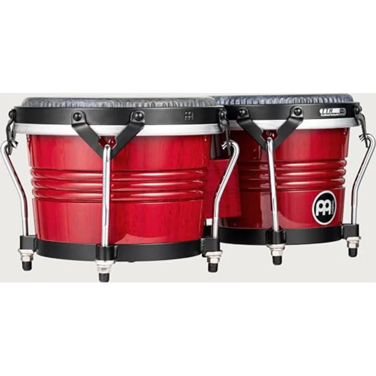 Meinl Marathon Traditional Bongo WR, 6.75" und 8" aus Siam-Eichenholz mit Remo Black Calfskin Fellen, hochglanz Weinrot – Bild 7