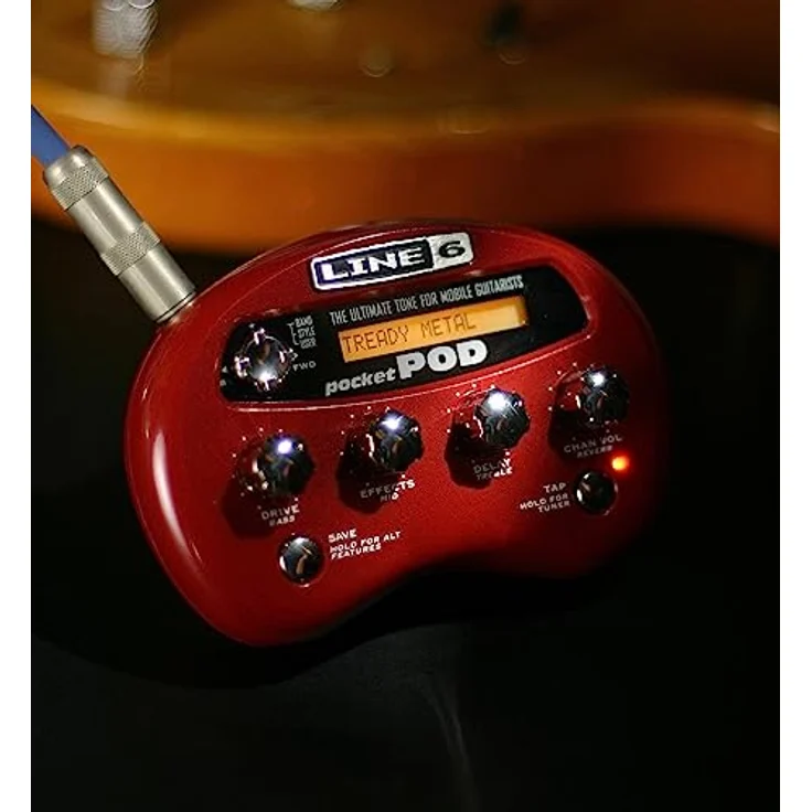 Line6 Pocket Pod, Gitarren-Multieffekte mit 32 Amp Modellen, 16 Effekten und über 300 Presets, schwarz – Bild 6