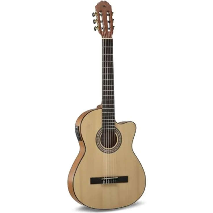 Caballero by Manuel Rodriguez Principio CA-PM FE, Konzertgitarre mit Cutaway und Tonabnehmer, Natur, 4/4 Größe, Massive Fichtendecke, Ovangkol-Griffbrett, GEWA ETC-4 Preamp