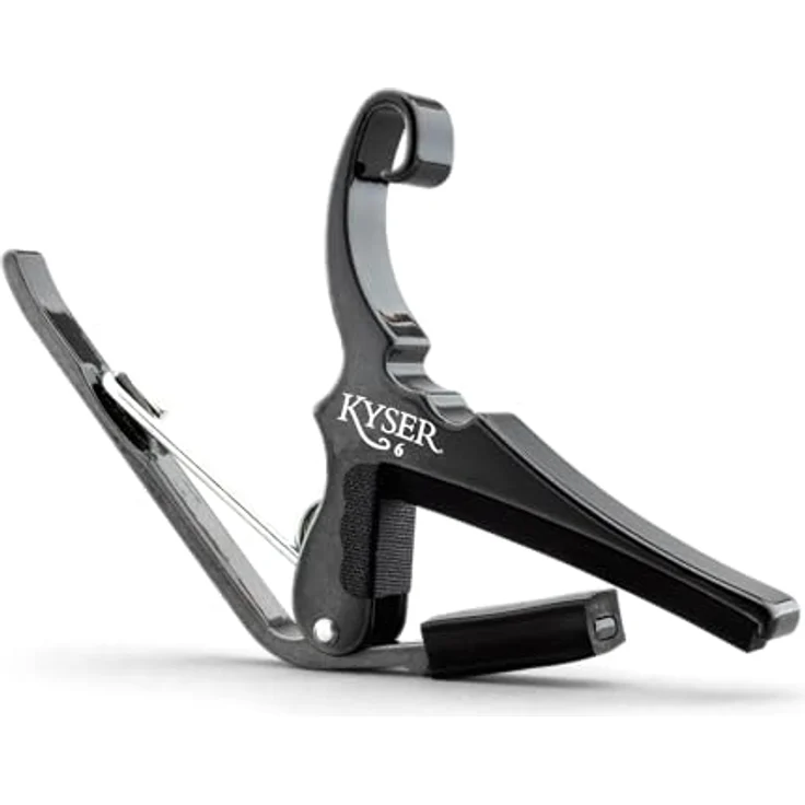 Kyser Quick-Change Capo Acoustic BC, Kapodaster aus Aluminium mit optimaler Federspannung, schwarzchrom – Bild 1