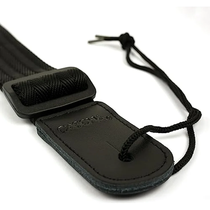 CASCHA Ukulele-Gurt verstellbar, Länge 76 cm bis 139 cm, robuster Nylon-Gurt in Schwarz für Kinder & Erwachsene, angenehm zu tragen – Bild 2