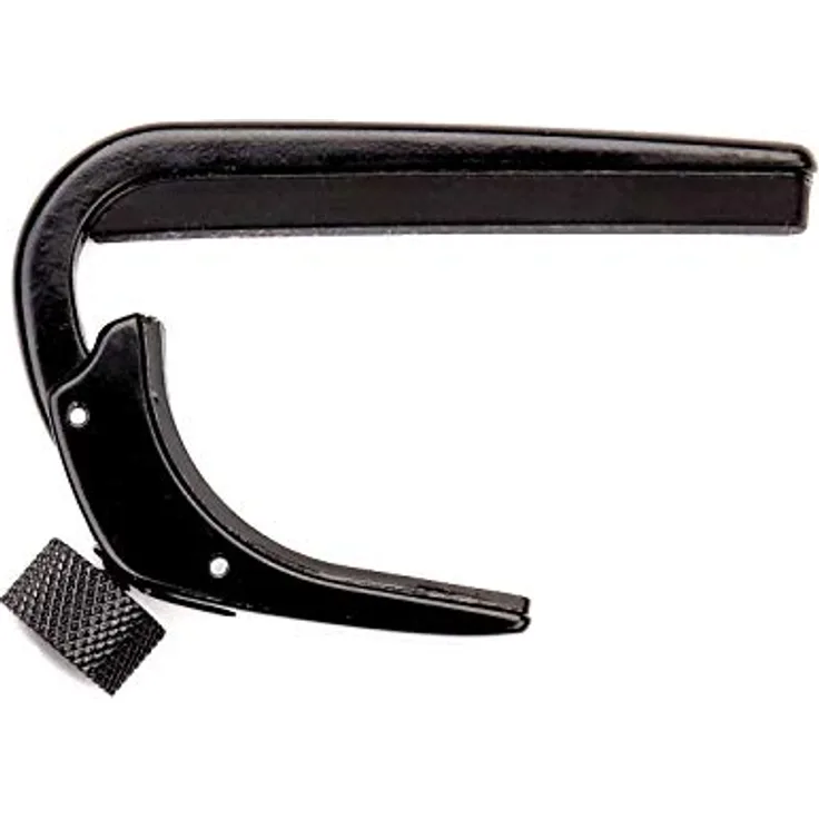 Daddario Capo CP04NS, Kapodaster aus Aluminium für klassische Gitarre mit einstellbarem Druck, Farbe Schwarz