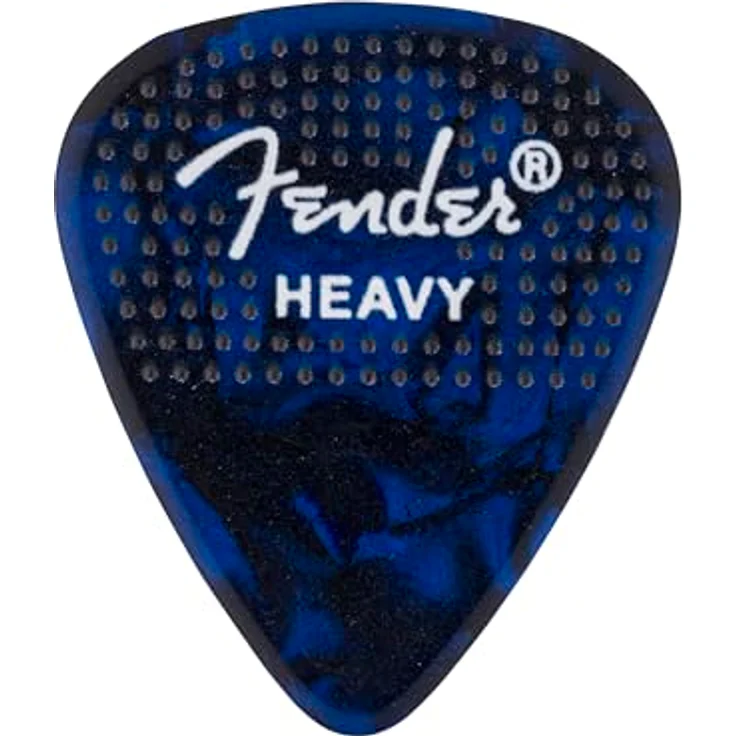 Fender 351 Dotted Celluloid Plektren, 12er Pack in verschiedenen Farben, Heavy, rutschfeste genoppte Oberfläche – Bild 9