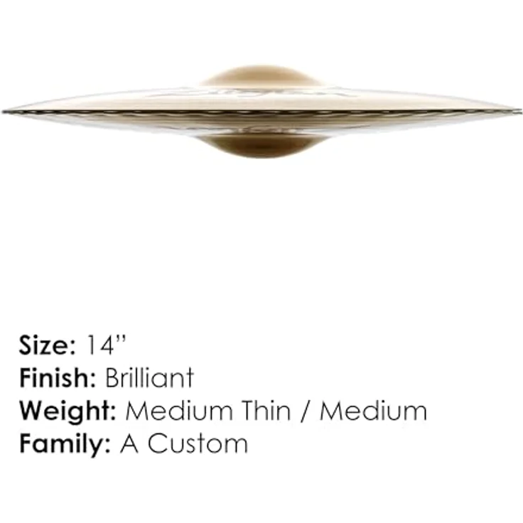 Zildjian A Custom Series - 14 Zoll Mastersound Hi-Hat Cymbals, Kupfer/Zinn-Legierung, mittleres dünnes Gewicht – Bild 2