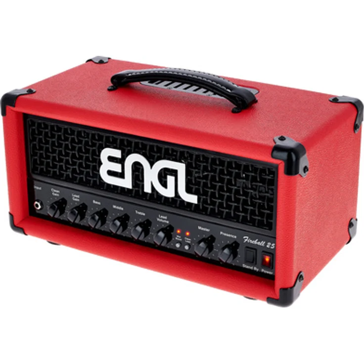 Engl E633SR Fireball 25 LTD Red, Röhrenverstärker Topteil mit 25 Watt, 2 Kanälen, Noise Gate und Mid Boost, Limited Red Edition