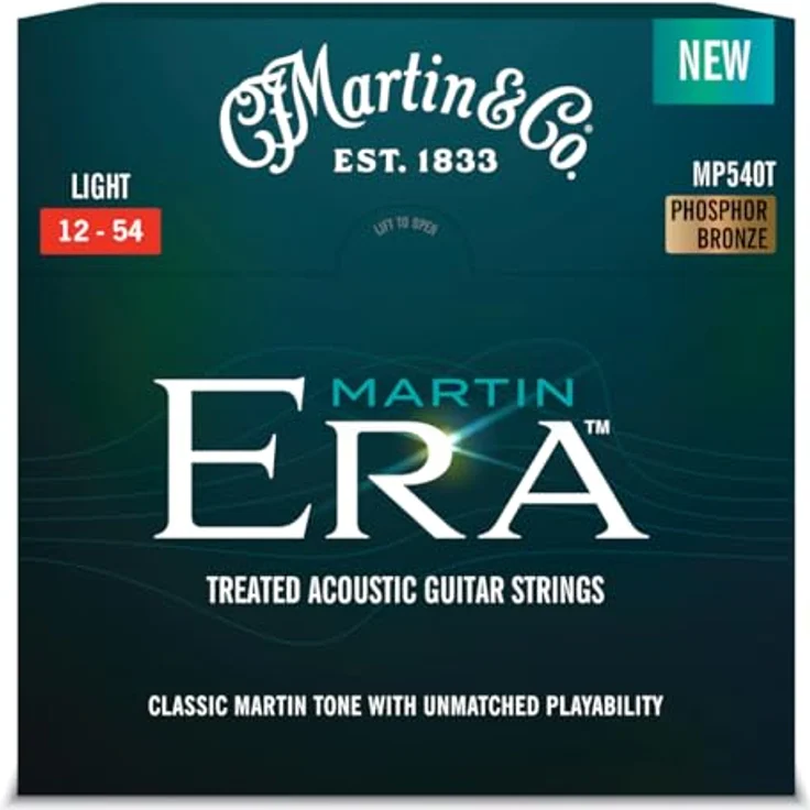 Martin Guitar ERA Light MP540T, Saitensatz für Western-Gitarre, Phosphor Bronze, Zugstärke 168,70, Saitenstärken .012-.054 – Bild 1