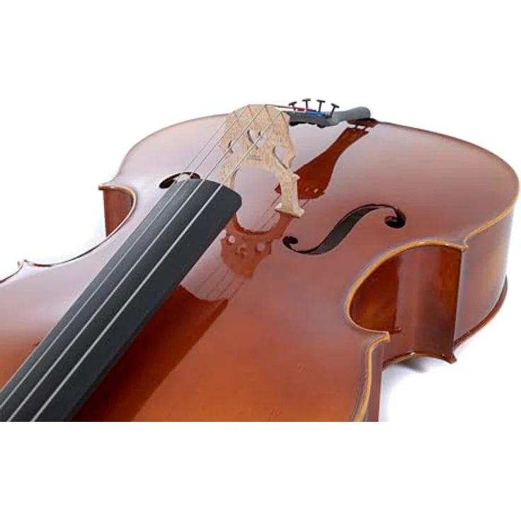 Gewa Maestro 1 Cello Set 1/2 MB, handselektiertes europäisches Tonholz, goldbraune Handlackierung, inkl. Massaranduba Bogen und Cellotasche – Bild 3