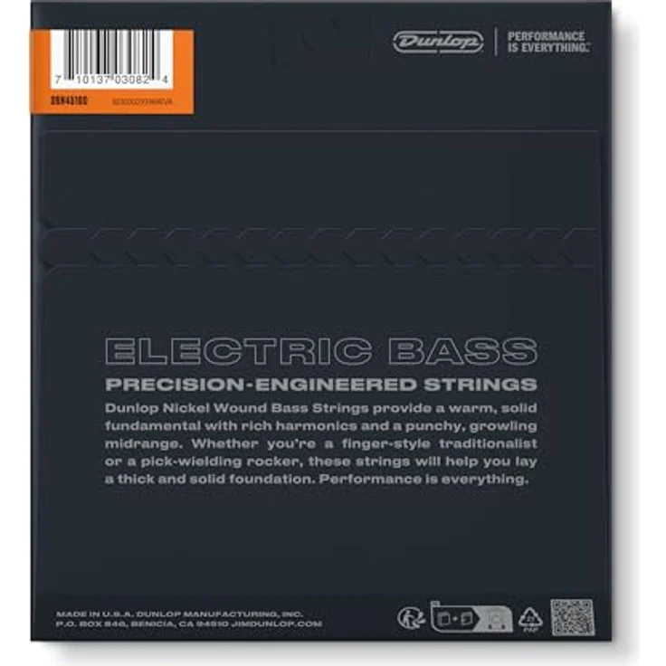 Dunlop Standard Series Nickel Wound E-Bass Saitensatz 4-saitig Long Scale 45-100, warmer Klang, versiegelt gegen Korrosion – Bild 7