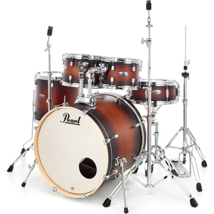 Pearl Decade Maple Standard DMP925S, Schlagzeugset in Satin Brown Burst, 22" Bass Drum, 10"/12" Tom Toms, 16" Stand Tom, 14"x5,5" Snare, inklusive HWP-834 Hardwarepaket