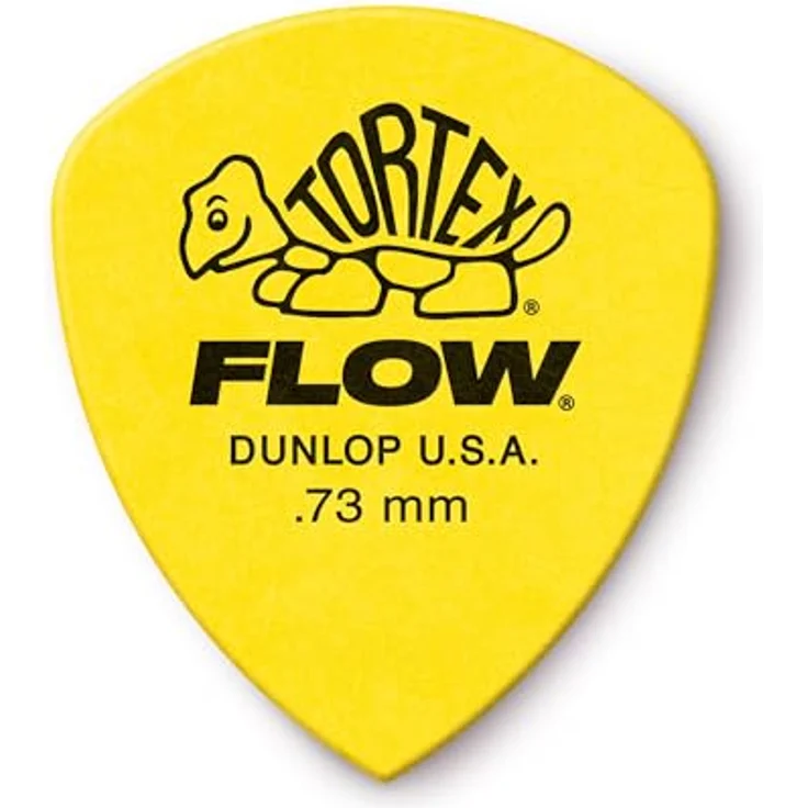 Jim Dunlop Tortex Flow Standard Plektrum, 0,73 mm, 12 Stück, robust und flexibel – Bild 1