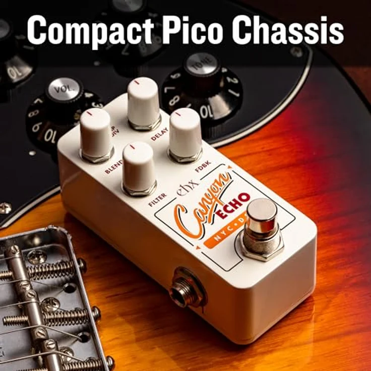 Electro Harmonix Pico Canyon Echo Digital Delay, Effektpedal für E-Gitarre mit Tap Tempo und wählbarem Tails-Bypass – Bild 10