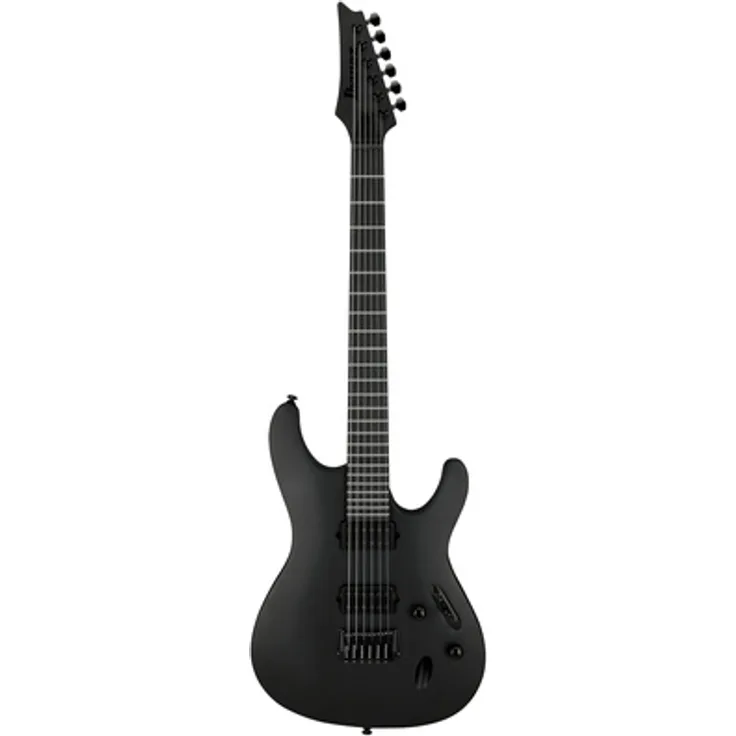 Ibanez S721RB-BKF, ST-Style E-Gitarre mit DiMarzio D Activator Tonabnehmern, Korpus aus Okoume, Griffbrett aus Ebenholz, Black Flat