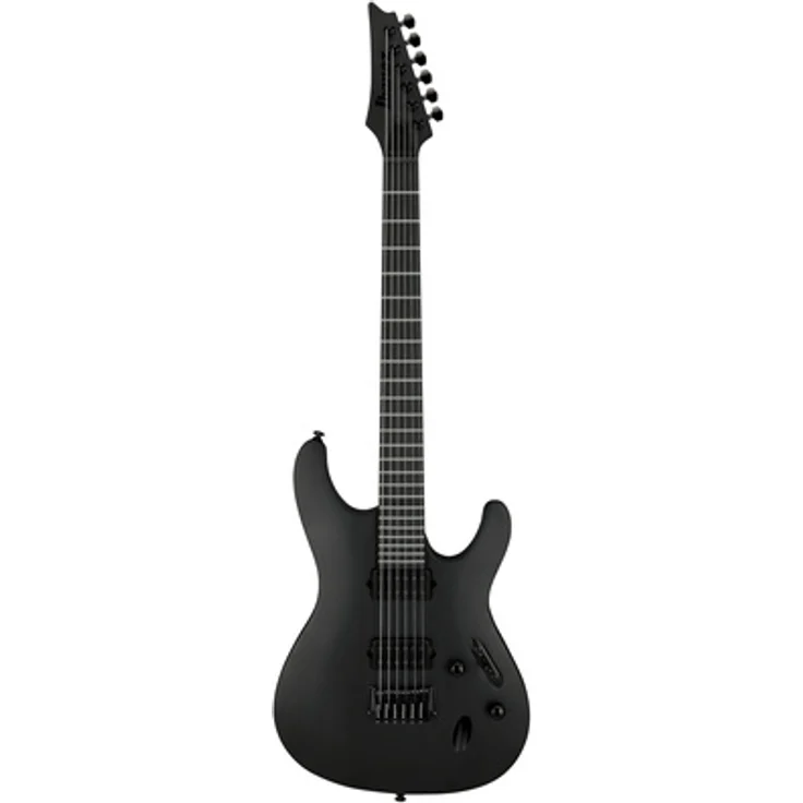 Ibanez S721RB-BKF, ST-Style E-Gitarre mit DiMarzio D Activator Tonabnehmern, Korpus aus Okoume, Griffbrett aus Ebenholz, Black Flat
