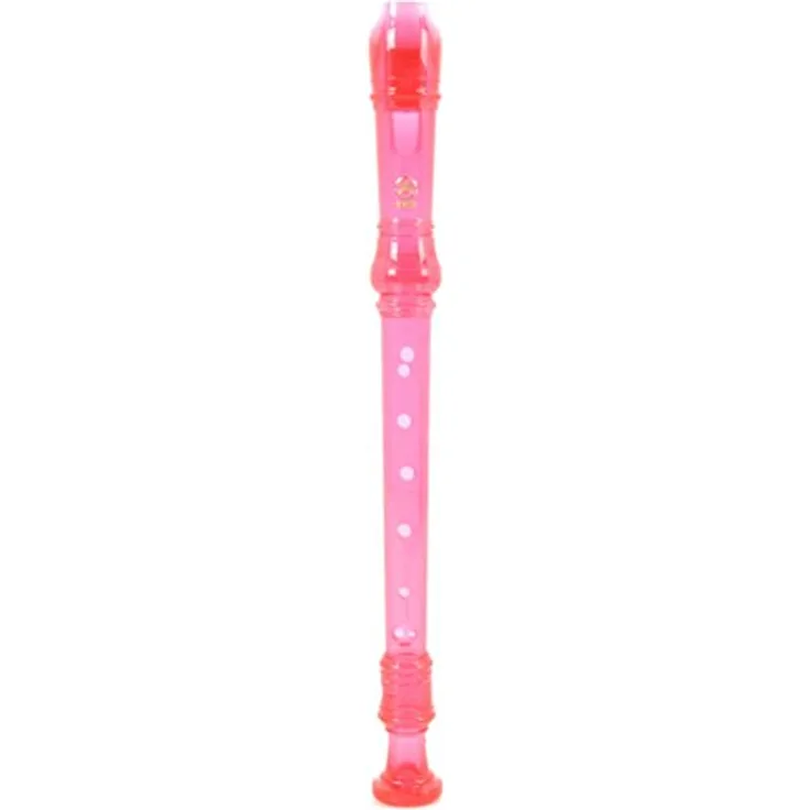 Yamaha YRS-20 GP Soprano Recorder, deutsche Griffweise, ABS-Kunststoff, transparent pink, a1 = 442 Hz, inkl. Tasche