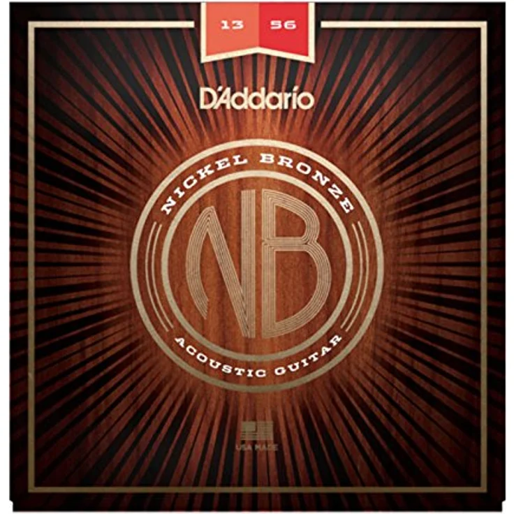 D'Addario NB1356 Nickel Bronze Akustikgitarrensaiten, Medium (13-56) für Westerngitarren – Bild 4